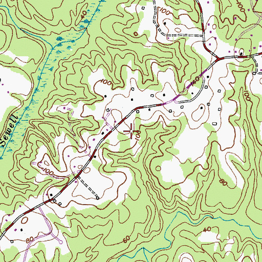 Topographic Map of Plum Point Elementary School, MD