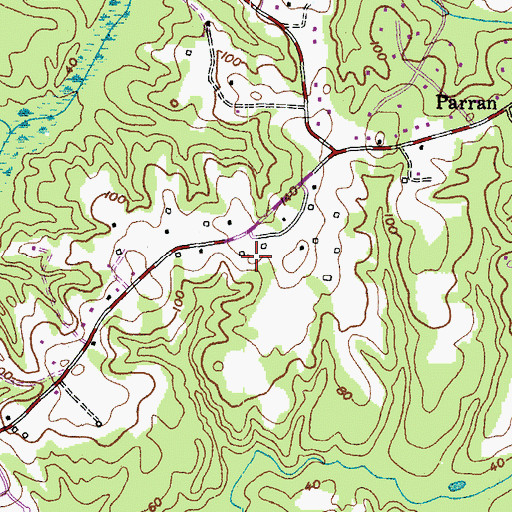 Topographic Map of Plum Point Middle School, MD