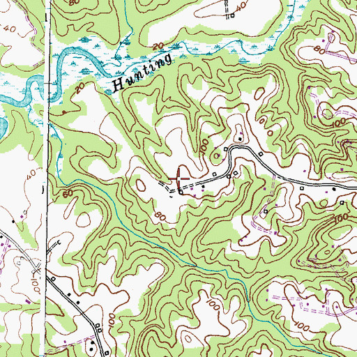 Topographic Map of Quiet Meadows, MD