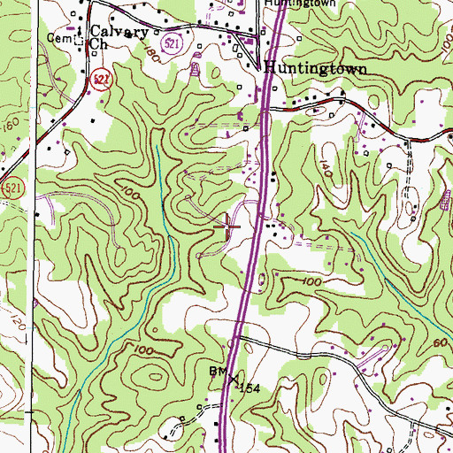 Topographic Map of Radcliffe, MD