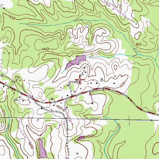 Topographic Map of Rolling Hill Farm, MD