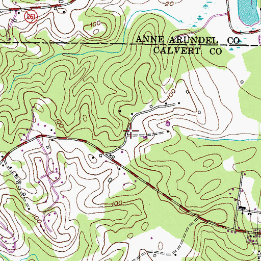 Topographic Map of Sam Owings Place, MD
