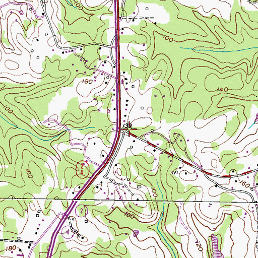 Topographic Map of Sandy Bottom, MD