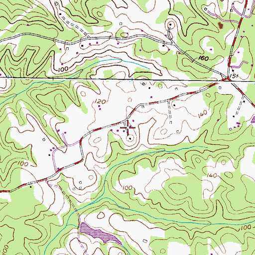 Topographic Map of Shady Hill, MD