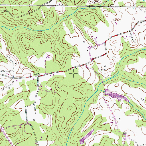 Topographic Map of Shady Hill Farm, MD