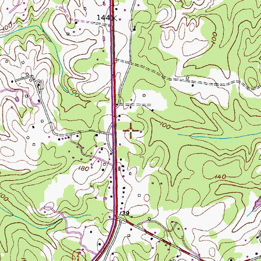 Topographic Map of Sheckells Hills, MD