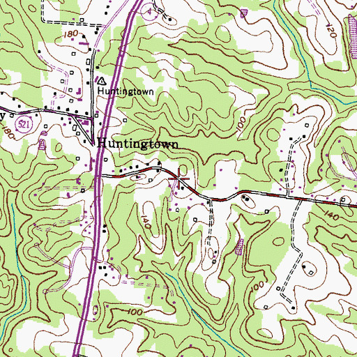 Topographic Map of Sherbert, MD