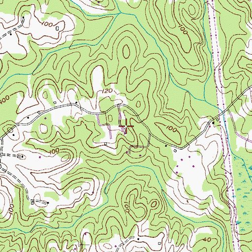 Topographic Map of Smallet Manor, MD