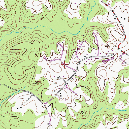 Topographic Map of Smoky, MD