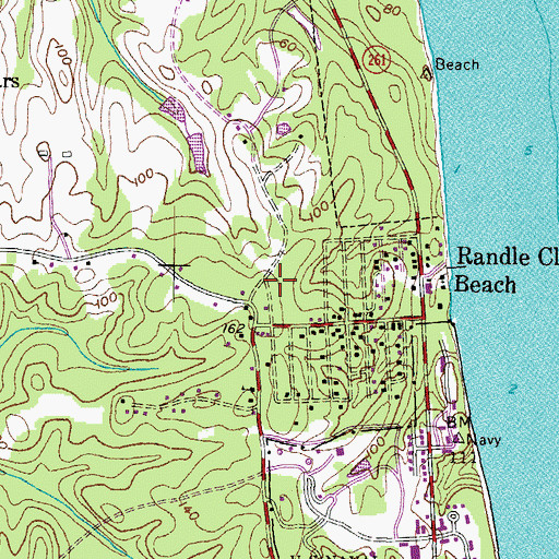 Topographic Map of Summer City, MD