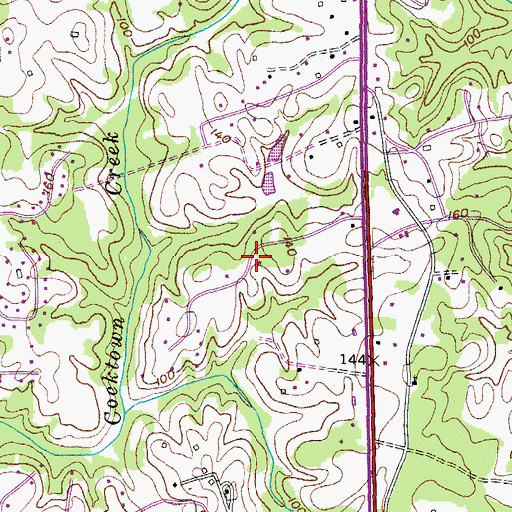 Topographic Map of Sunderland Park, MD