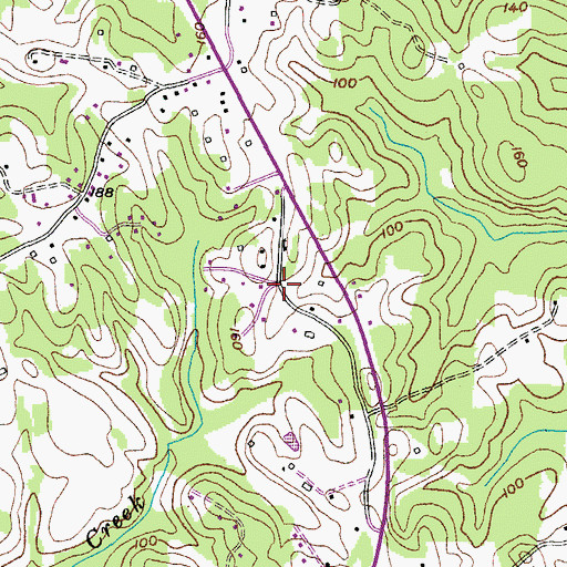 Topographic Map of Sunderlandville (historical), MD