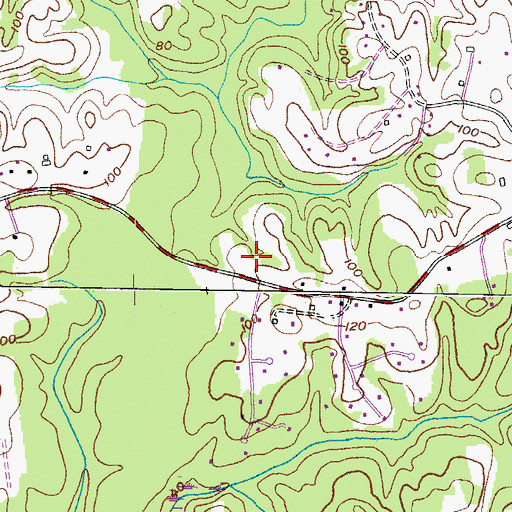Topographic Map of Sunset, MD