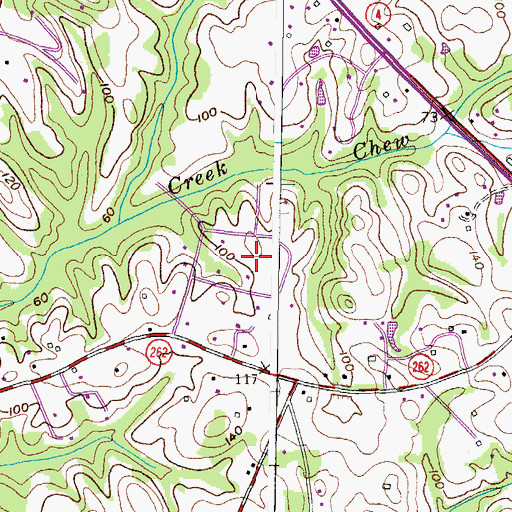 Topographic Map of Sunshine Acres, MD