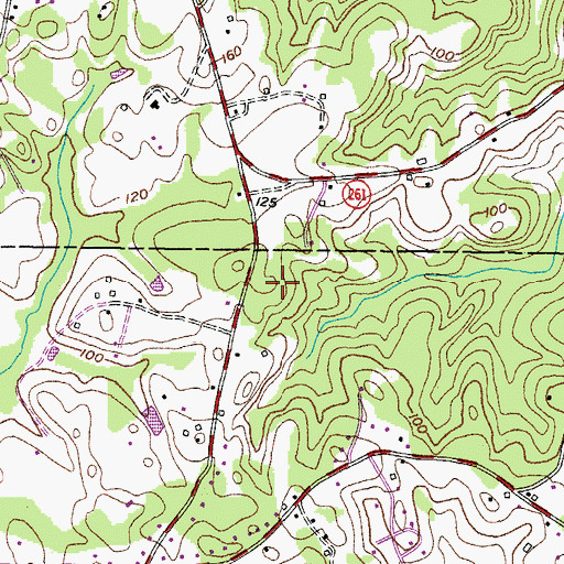 Topographic Map of Trails, MD