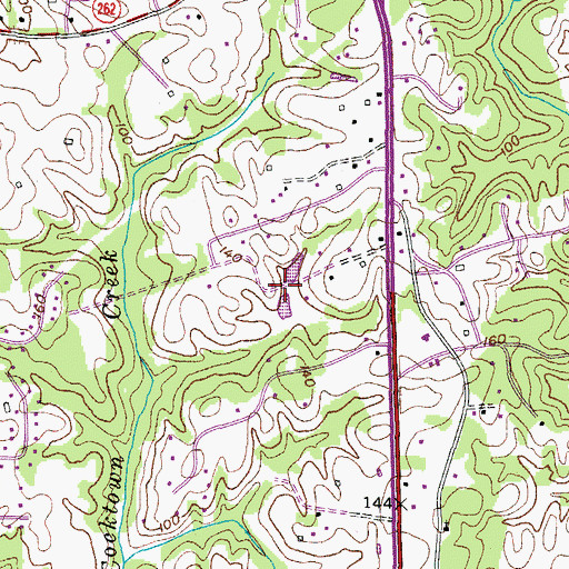 Topographic Map of Twin Lakes, MD