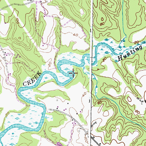 Topographic Map of Twirly Hole, MD