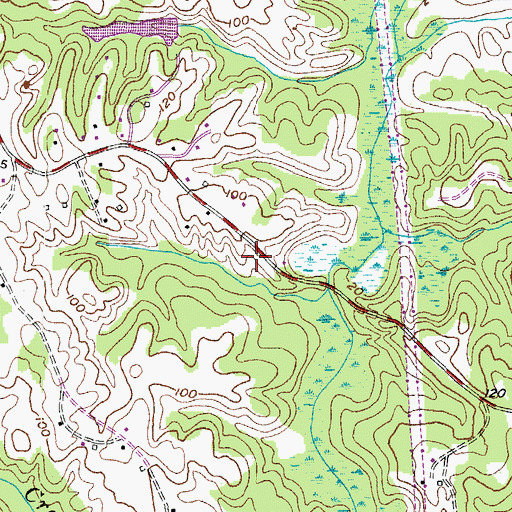 Topographic Map of Victoria Estates, MD