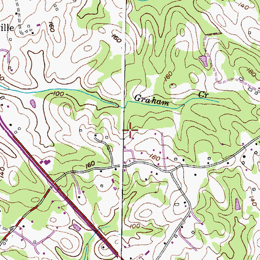 Topographic Map of Victoria Station, MD