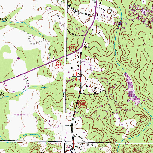 Topographic Map of Welland at Barstow, MD