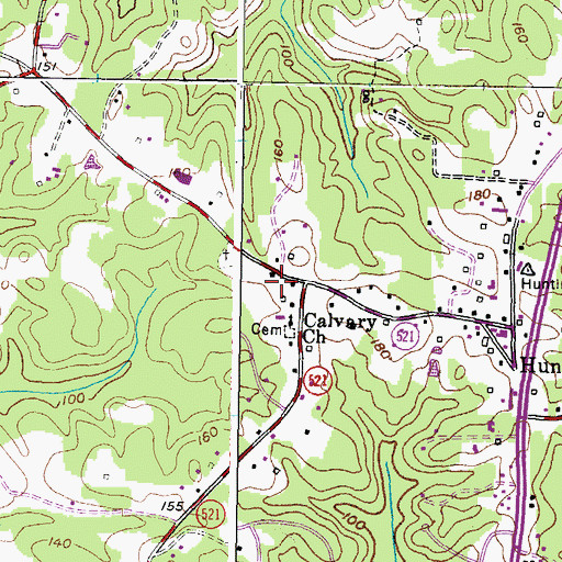 Topographic Map of White Marsh Estates, MD