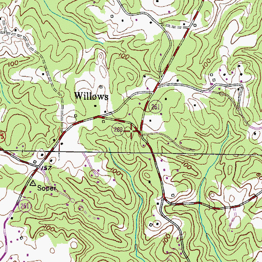 Topographic Map of Willie Breeze, MD