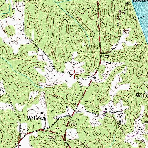 Topographic Map of Wind Haven Estates, MD