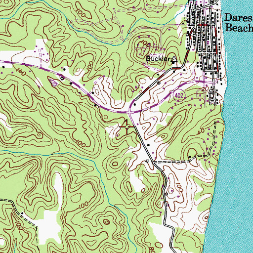 Topographic Map of Bayfield Farm, MD