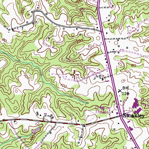 Topographic Map of Buckler Trailer Park, MD