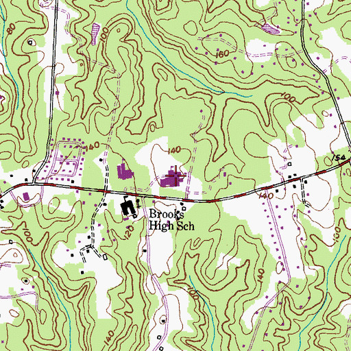 Topographic Map of Calvert Elementary School, MD
