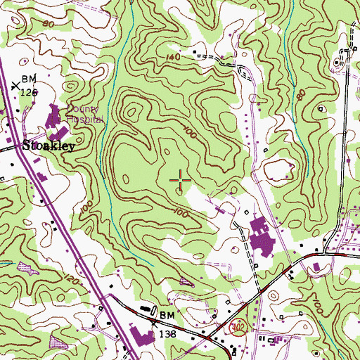 Topographic Map of Calvert Middle School, MD