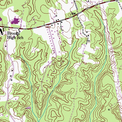 Topographic Map of Hidden Valley, MD