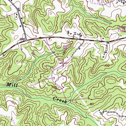 Topographic Map of Hunters Ridge, MD