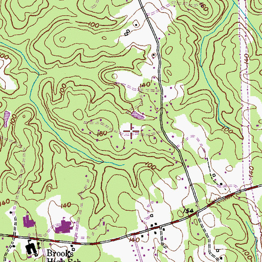 Topographic Map of Kingswood Estates, MD