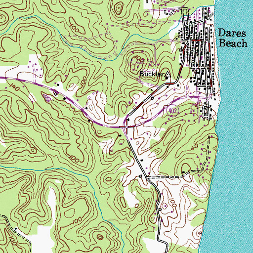 Topographic Map of Pendleton, MD