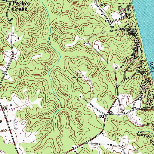 Topographic Map of American Chestnut Land Trust, MD