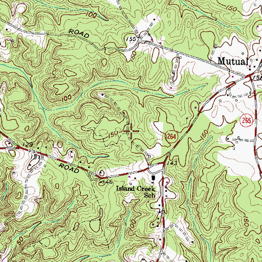 Topographic Map of Blue Dolphin Estates, MD