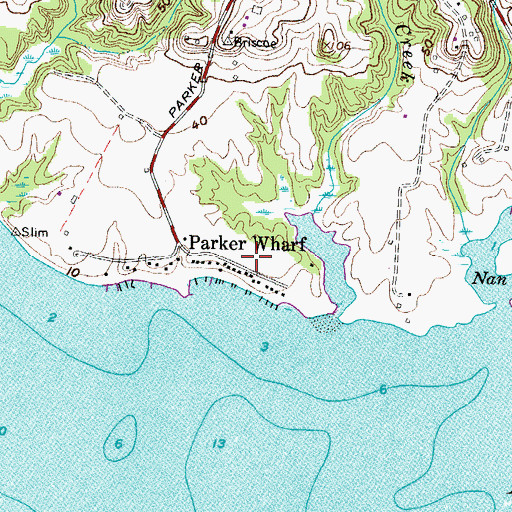Topographic Map of Briscoe, MD