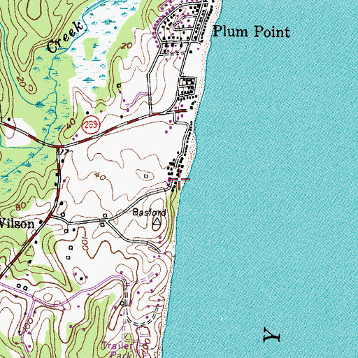 Topographic Map of Carpenter Beach, MD