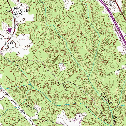 Topographic Map of Chippingwood, MD