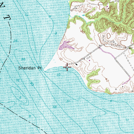 Topographic Map of Dukes Wharf, MD