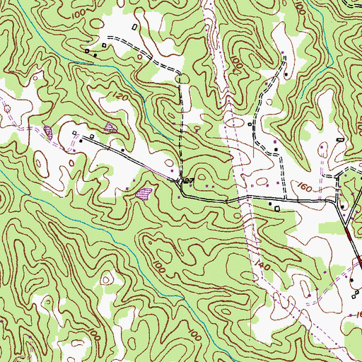 Topographic Map of Elen Acres, MD