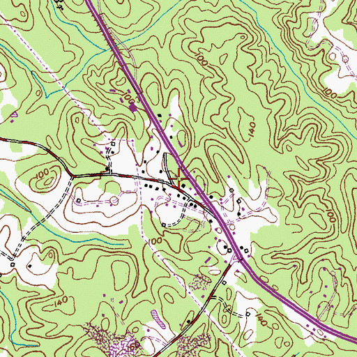 Topographic Map of First Baptist Church, MD