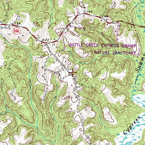 Topographic Map of Fox Hill, MD