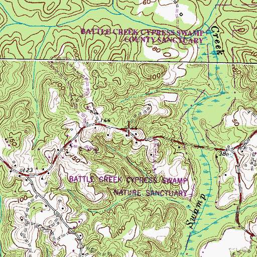 Topographic Map of Goodwins, MD