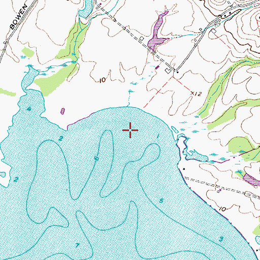 Topographic Map of Grammers Cove, MD