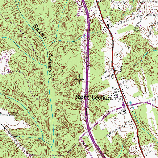 Topographic Map of Lancaster Hill, MD