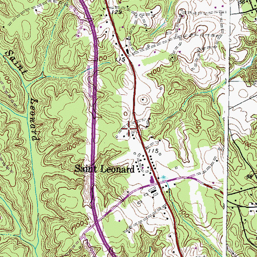 Topographic Map of Maryland Gardens, MD