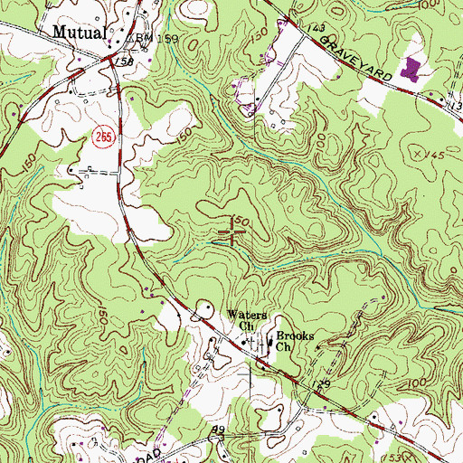 Topographic Map of Matapeake, MD