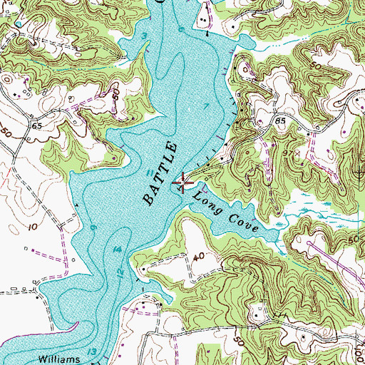 Topographic Map of Old House Point, MD